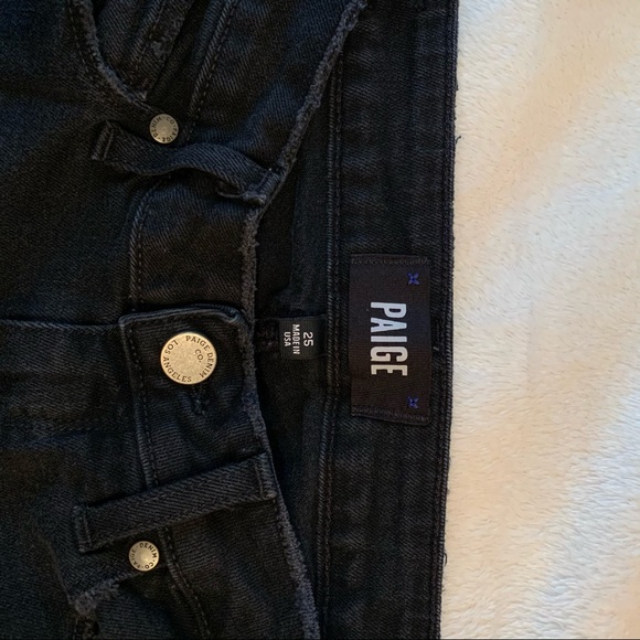 Verdugo Ankle Uneven Hem jeans Vintage Black PAIGE - Picture 6 of 14